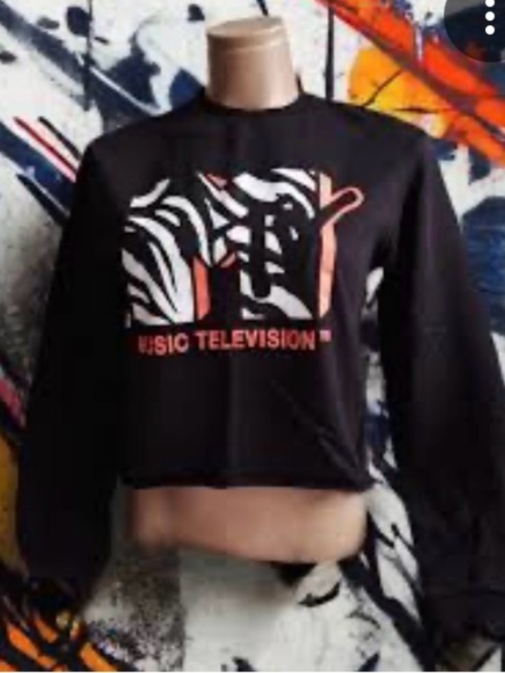 MTV Black Sweatshirt with Teal Logo